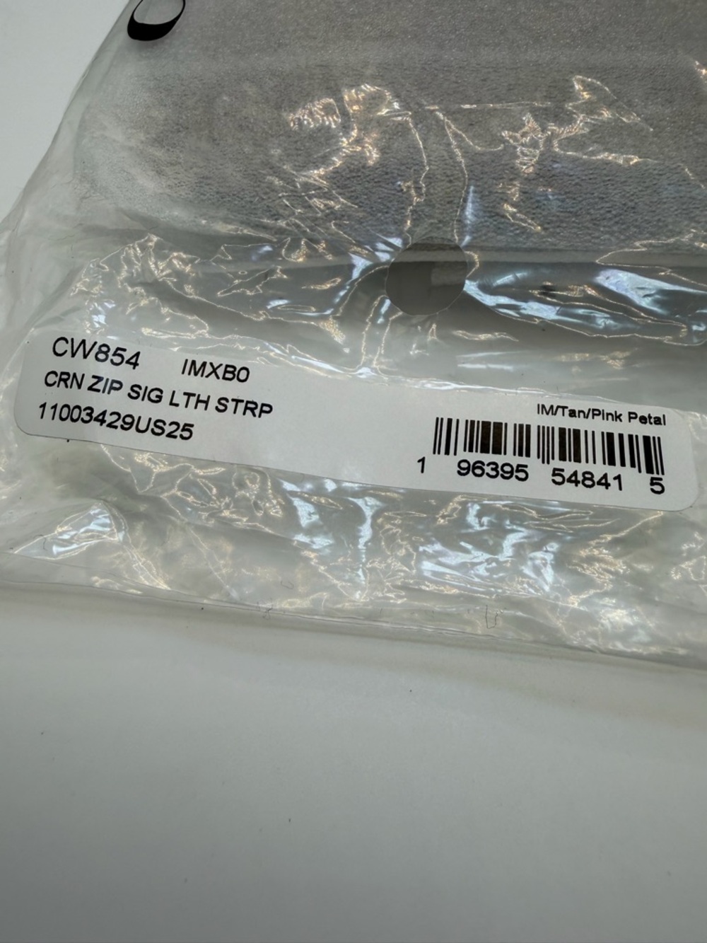 Coach Signature Corner Zip Wristlet Pink Petal Stripe Canvas NWT - Picture 3 of 7